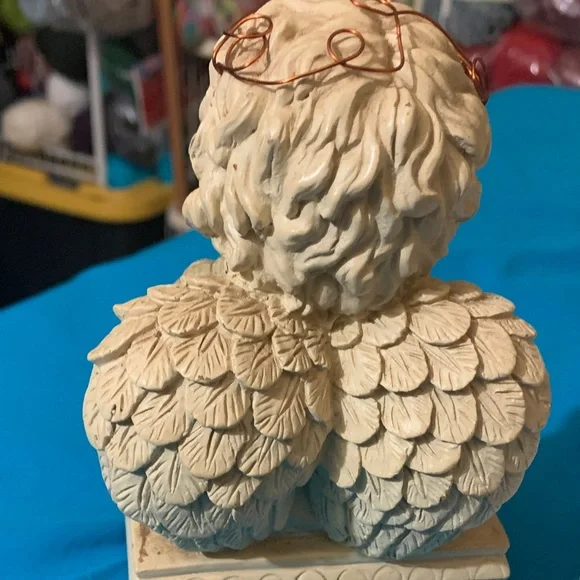 Cherub Angel Figurine & Cat/Bird music box plays tune “Memory “. - Picture 8 of 10